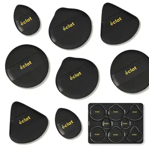 éclat Cushion Puff Makeup Set - 8pcs Soft & Bouncy Foundation, Concealer & Powder Puff
