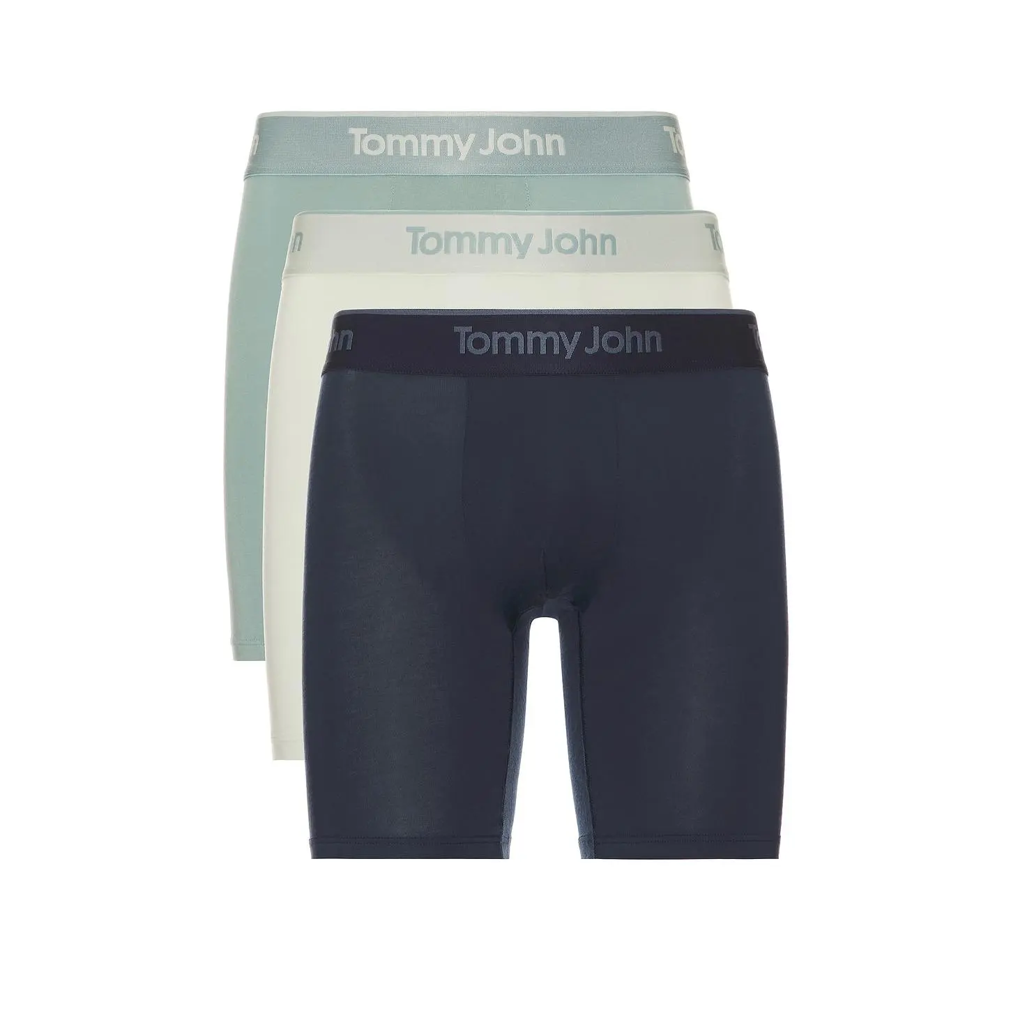 Tommy John Second Skin Modal 3pk 6' Boxer Briefs in Dress Blues, Ice Flow, & Stone Blue