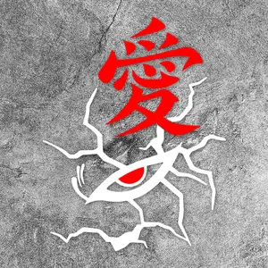 Creative Cracked Eye Chinese Character Love Stickers - Fits Car Bumpers/Triangle Windows/Motorcycles/Laptops. Waterproof, Easy to Apply & Residue-free, Stylish Automotive Decoration, Car Decorations, Decorative Stickers, Car Decals