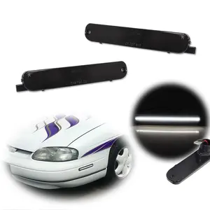 2pcs Smoke White LED Side Marker lamps Lights For 1995-2001 Chevy Lumina & 1995-1999 Monte Carlo,Replace OEM 5978475, 5976715, GM2550158, 5978476, 5976716, GM2551158, 5978477, 5976717, GM2860108, 5978478, 5976718, GM2861108