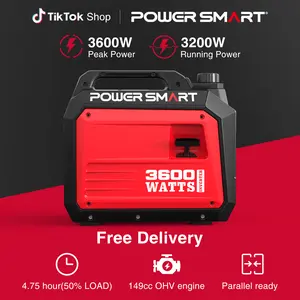 PowerSmart 3600 Watt Quiet Portable Inverter Generator, Storm Weather, RV Ready 30A Outlet, Parallel Capable, Emergency Use Camping, EPA Compliant,Hurricane, Emergency,Safe & Long-lasting usage, DB5035/DL5035C, generators for house power