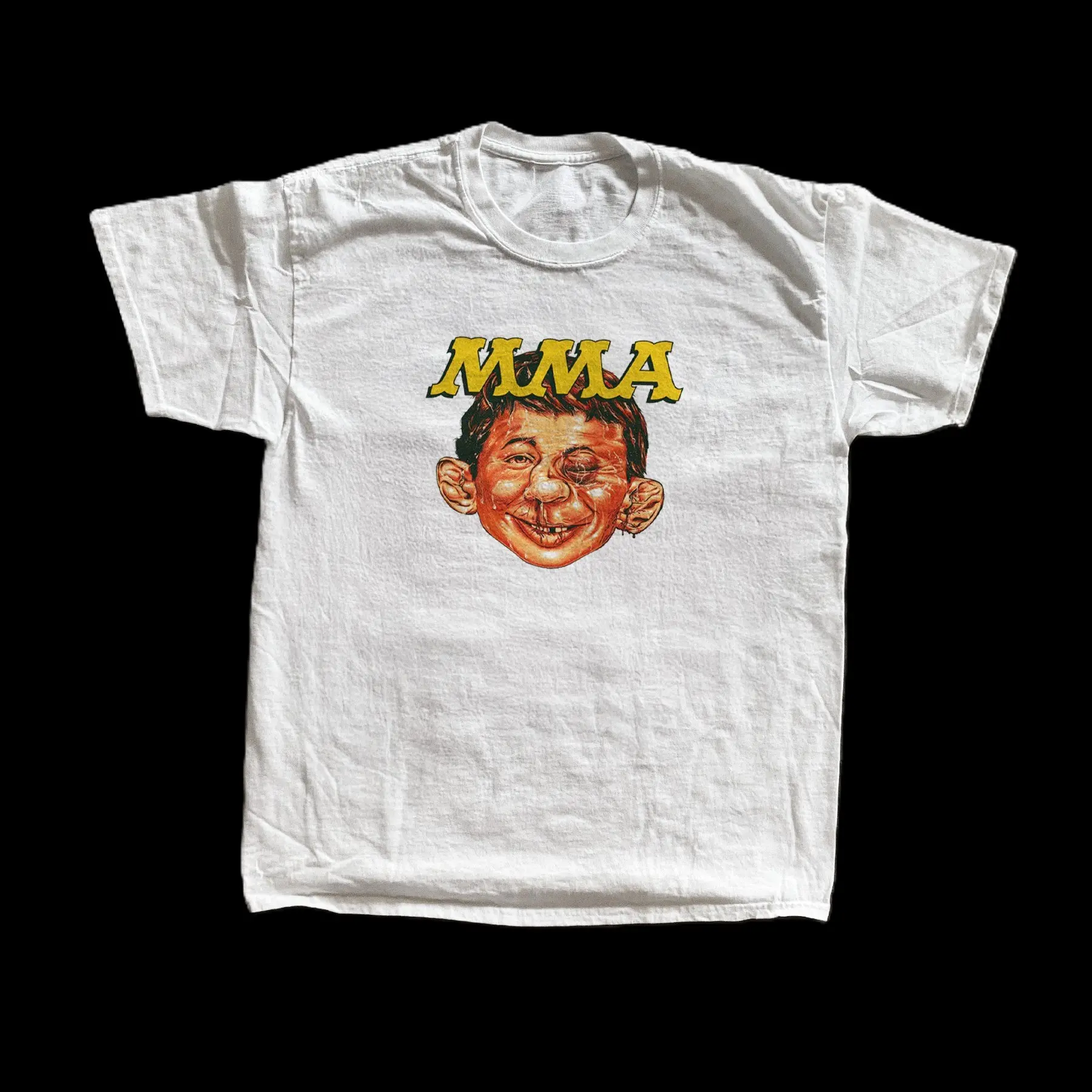 Y2K VINTAGE MAD 'MMA' MAGAZINE UNISEX WHITE T-SHIRT