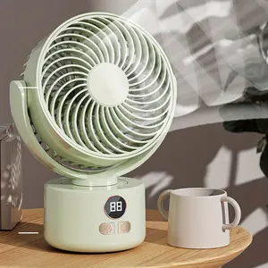 USB Rechargeable Camping High Velocity Fan with High-Speed Cooling, 2 Color Options, Adjustable Angle, Smart Display, Long Battery Life for Home Travel Office