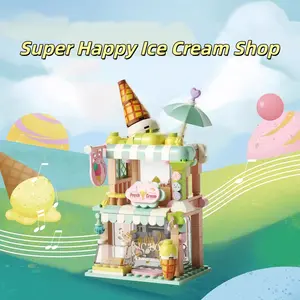 MINISO Lego Super Happy Dessert Shop Super Joyful Ice Cream Shop Super Delicious BBQ Shop,Lego Friends Sets for Girls Boys,Creative Holiday Cottage Building Kit,Birthday Gift,Party Gift,Holiday Gift,Children's Day Gift
