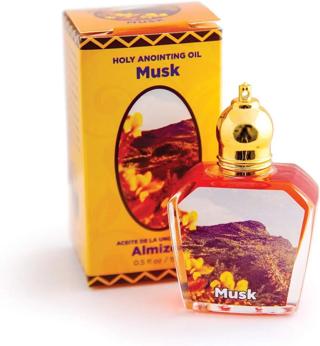 Musk Holy Land Aromatherapy Anointing Oil - Israel-Sourced, 0.5 oz Roller Bottle from Jerusalem, Aromatherapy Essential Scent, Scented Oils with Synthetic Musk for Altar, Prayer, Includes Gift Box