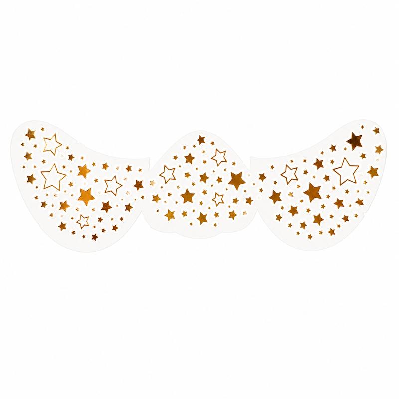Metallic Look Star Shape Temporary Face Tattoo Sheet Pack - Casual Temporary Wear, Normal & Small Sizes, 175x45mm, for Face & Wrist Areas