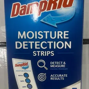 DampRid Moisture Detection Strips - Detect & Measure Excess Moisture with Accurate Results - 60%, 50%, 40% Levels