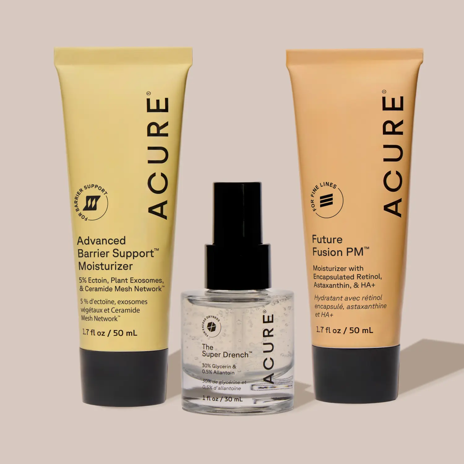ACURE Complete Barrier Support System | Hydration & Barrier Skincare Set