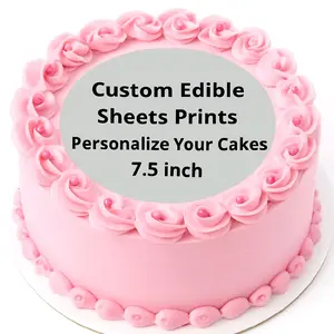 Custom Edible Sheets - 7.5 Inch Personalize Your Cakes with Customizable Designs