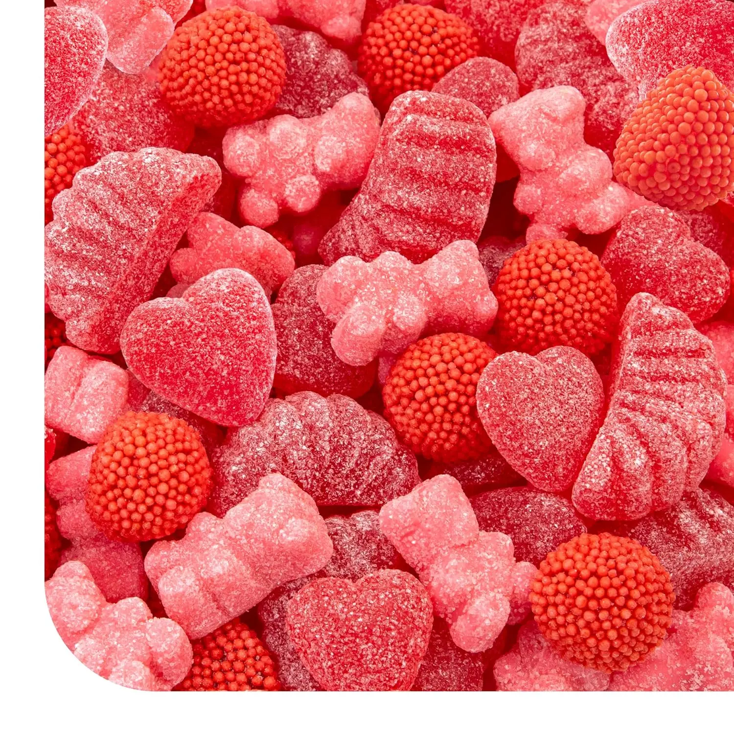 Gummy Candy Mix - 2 Pound Pack - Mother's Day Candy Assortment - Tutti-Frutti Gummi Bears, Cherry Slices, Strawberry Gummy Berries, Cherry Hearts Jellies - Red & Pink Gummies