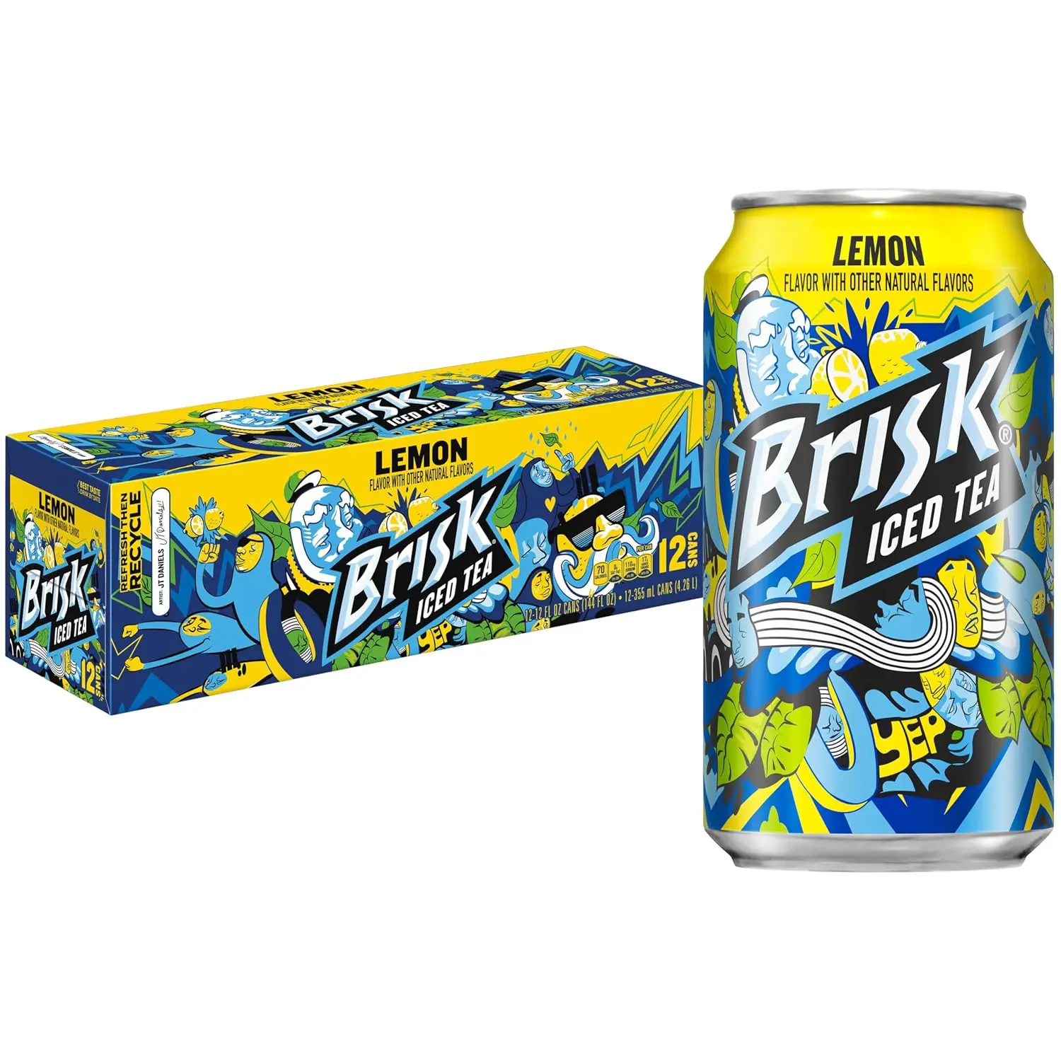 Lemon Iced Tea, 12 Fl Oz Cans (Pack of 12)