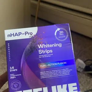 【CEELIKE】 Purple Teeth Whitening Strips  With Free Cheek Retractor - 7/21 Whitening Sessions -Nano-Hydroxyapatite Safe for Enamel - Non Sensitive Teeth Whitening - Peroxide-Free