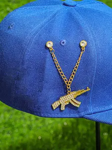 Cartoon Gun Design Brooch, Rhinestone Decor Baseball Cap Decoration Hat Clip, Fashion Accessories for Men & Women, Trendy All-match & Exquisite Brooch for Birthday Gift