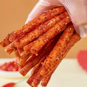 [2packs]Chinese Latiao Spicy Strips Gluten-Free Sweet & Spicy Snacks Traditional Garlic Flavor Hot & Spicy Sticks Casual On-The-Go Munching Treats Asian