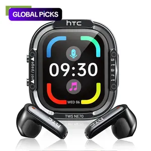 Htc Ne70 BT-compatible Bluetooth 6.0 In-Ear Headphones, Lightweight Ipx5 Waterproof Wireless Earbuds, Smart Touch Controls for Gaming Office Workout and Clear Voice Calls #GLOBAL PICKS