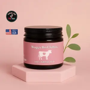 Glow Tallow – Ultra-Healing Balm for Face, Lips + Dry Skin Made with 100% Grass-Fed Wagyu Tallow The Clean Girl Wagyu Beef Tallow Moisturizer - 100% Grass Fed, Nourishing & Hydrating, Promotes Collagen Production with Orange Extract for Vitamin C