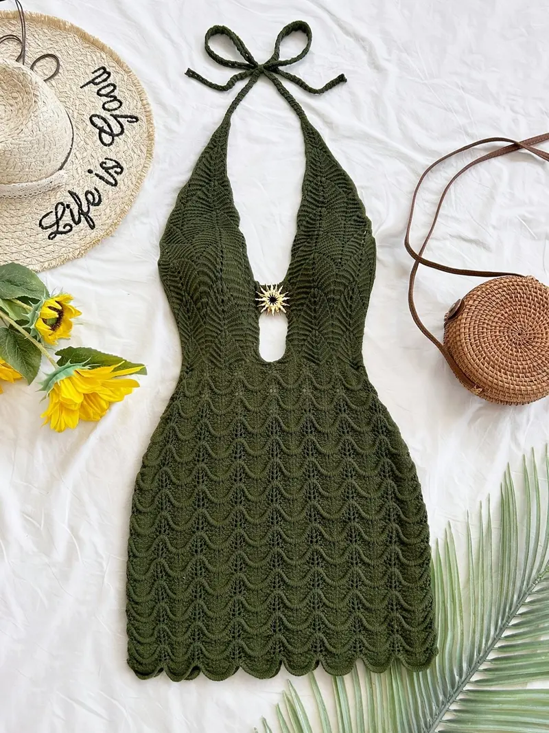 mango crochet dress orange - TikTok Shop