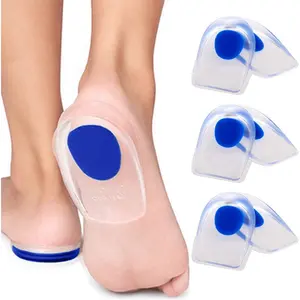 3 Pairs Gel Heel Pad Inserts - Silicone Heel Pads For Heel, Bone Spurs Achilles, Gel Heel Pads Cups, Pads Shock Absorbing Support