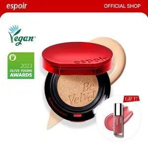 [Espoir Official][25 Shades] Be Velvet Cover Cushion Foundation | Full Coverage, Zero Oxidation, Lightweight Semi-matte Finish, Long-lasting | Vegan K-beauty
