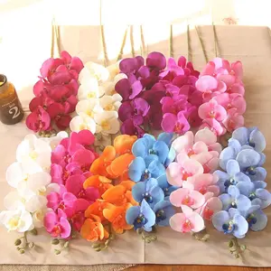 41in, 9-Head Vibrant Long Stem Orchid Flowers