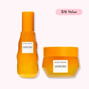 Glow Recipe Cloudberry Bright Routine Kit, Cloudberry Bright Moisture Cream,  Skincare Bundle, K-Beauty Toner + Moisturizer Skincare Kit