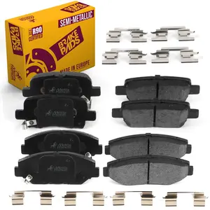 2 PC Front & Rear Semi-Metallic Disc Brake Pad Set 96198MT