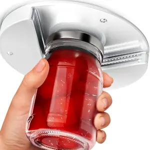 Off Jar Opener Under Cabinet Lid & Bottle Opener for Arthritis Seniors & Weak Hands Kitchen Steel Utensils Cover Opens Any Size Jar Easy Install Black Kitchenware Stainless Value Pack Spring Kitchen Gadgets