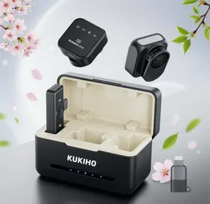Spring Glow Up！KUKIHO Wireless Lavalier Microphone for iPhone iPad Android With Charging Case Audio Smartphone
