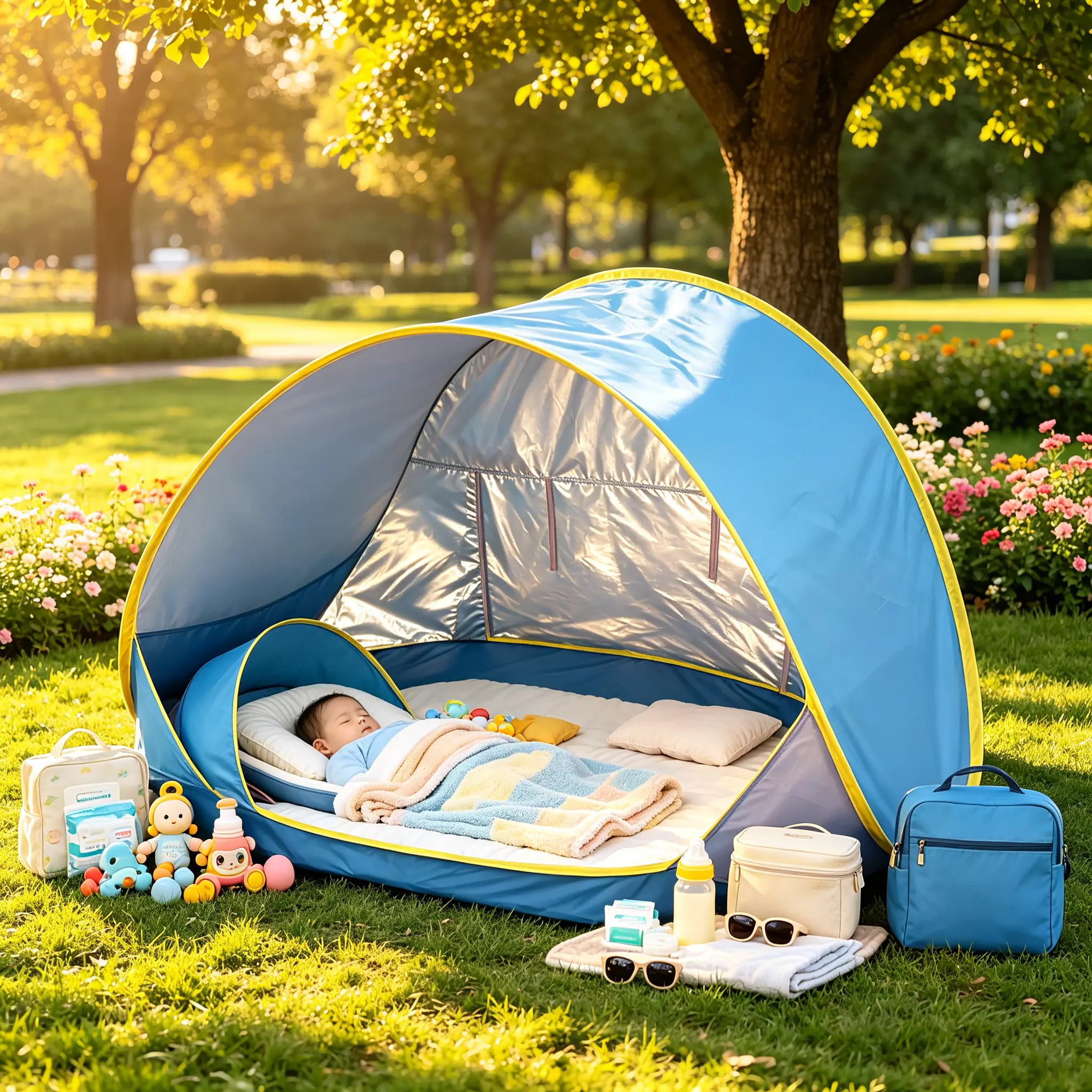 Instant Pop Up Baby Shade – 120cm Infant Beach Tent, Compact Sun Shelter for Toddlers, Portable UV Protection for Beach, Park & Picnic