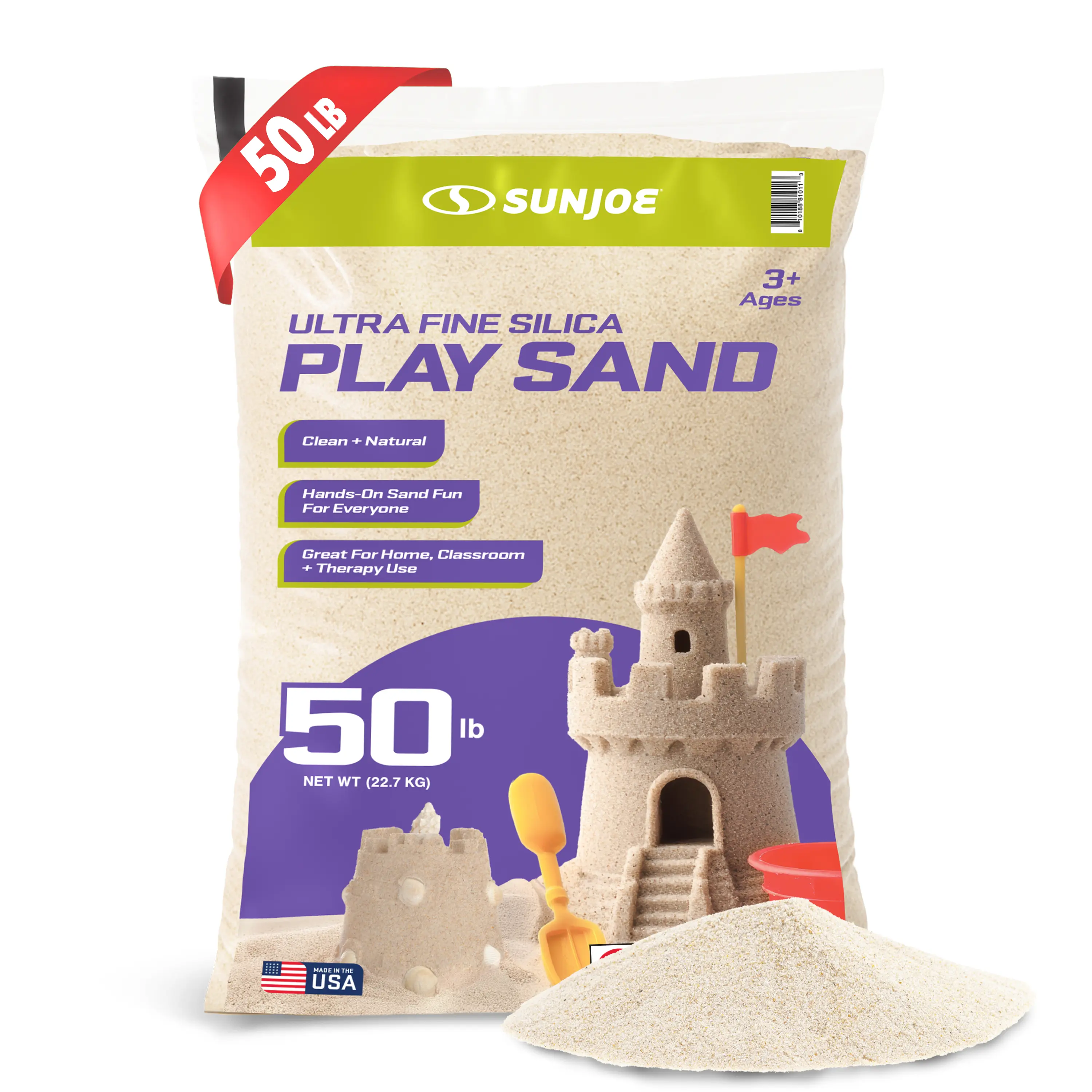 Sun Joe Ultra Fine Silica Play Sand | 50-Lb. Bag