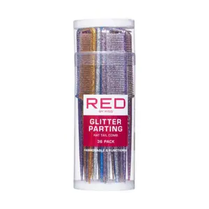 RED Parting Rat Tail Comb Bulk Glitter