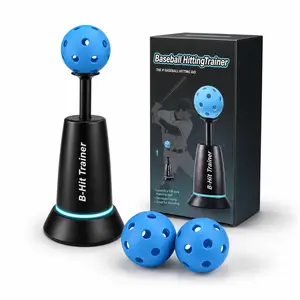 Baseball Hitting Trainer, Portable Batting Practice Equipment with 3 Training Balls for Baseball & Softball, Indoor Outdoor Solo Swing Training Gear for Adults and Kids