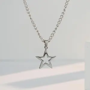 2026 new Titanium Star Necklace for Y2K Style | Lightweight & Durable with Unique Star Pendant | Trendy Fashion Accessory for Daily Wear & Special Occasions | Perfect for Fashion Lovers