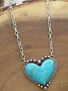 Vintage Bohemian Heart Pendant Necklace for Women, Daily Wear Jewelry, Unique Design Accessory, Perfect Gift Idea, Love Heart Necklace