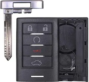 Key Fob Shell Replacement for Cadillac SRX 2010-2015, 5 Button Keyless Entry Case M3N5WY7777A (Shell Only, No Chip)