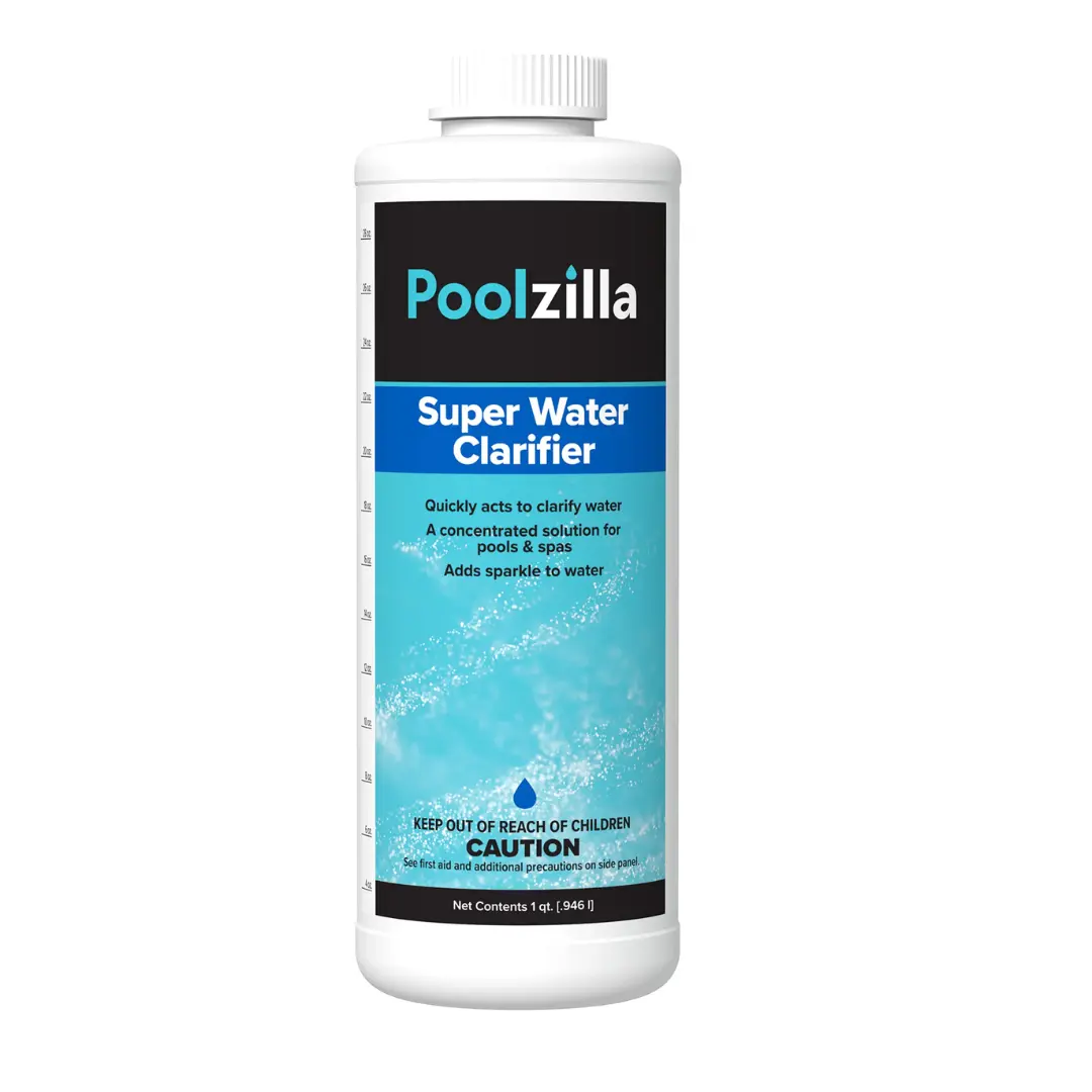 Poolzilla Super Water Clarifier (1 QT) Concentrated Solution for Pools and Spas