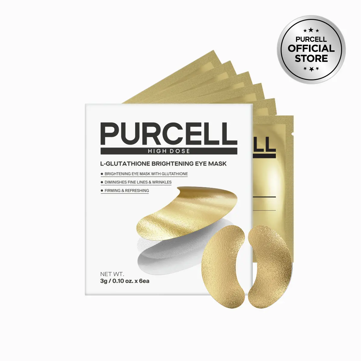 PURCELL L-Glutathione Brightening eye mask(6 pairs, 0.10oz)