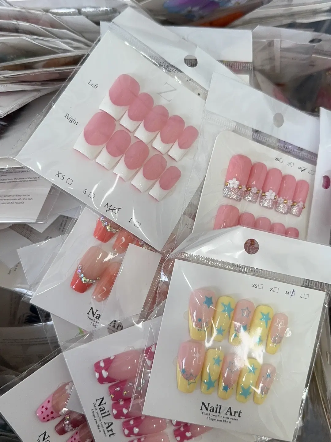 1378(24245)gc.20 sets for only 20.99 dollars!You can pick your size and length, but the styles are a surprise.Let’s see what’s inside!