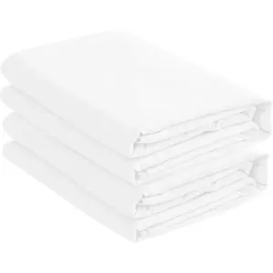 Microfiber 2-Pack 1800 Ultra Soft and Comfy Fitted Bottom Bed Sheets - 39" x 75" Great for Kids, Guest, Dorm, Camp, Twin Beds (Twin, White)