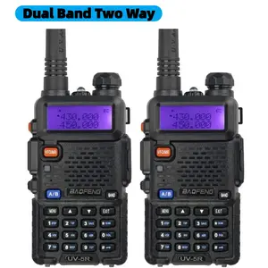 Baofeng 2 Pcs Full Kit UV-5R Dual Band Two Way Radio Transceiver, USB Charging Long Range Supports CHIRP Portable Handheld Walkie Talkie, Wireless Electronic Gadgets, Digital Intercom, Compact, Device, Remote, Durable Handheld Ham Radio Transceiver