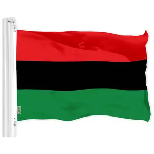 G128 Pan African Flag | 3x5 Ft | LiteWeave Pro Series Printed 150D Polyester | Freedom and Black Civil Rights Flag, Indoor/Outdoor, Vibrant Colors, Brass Grommets