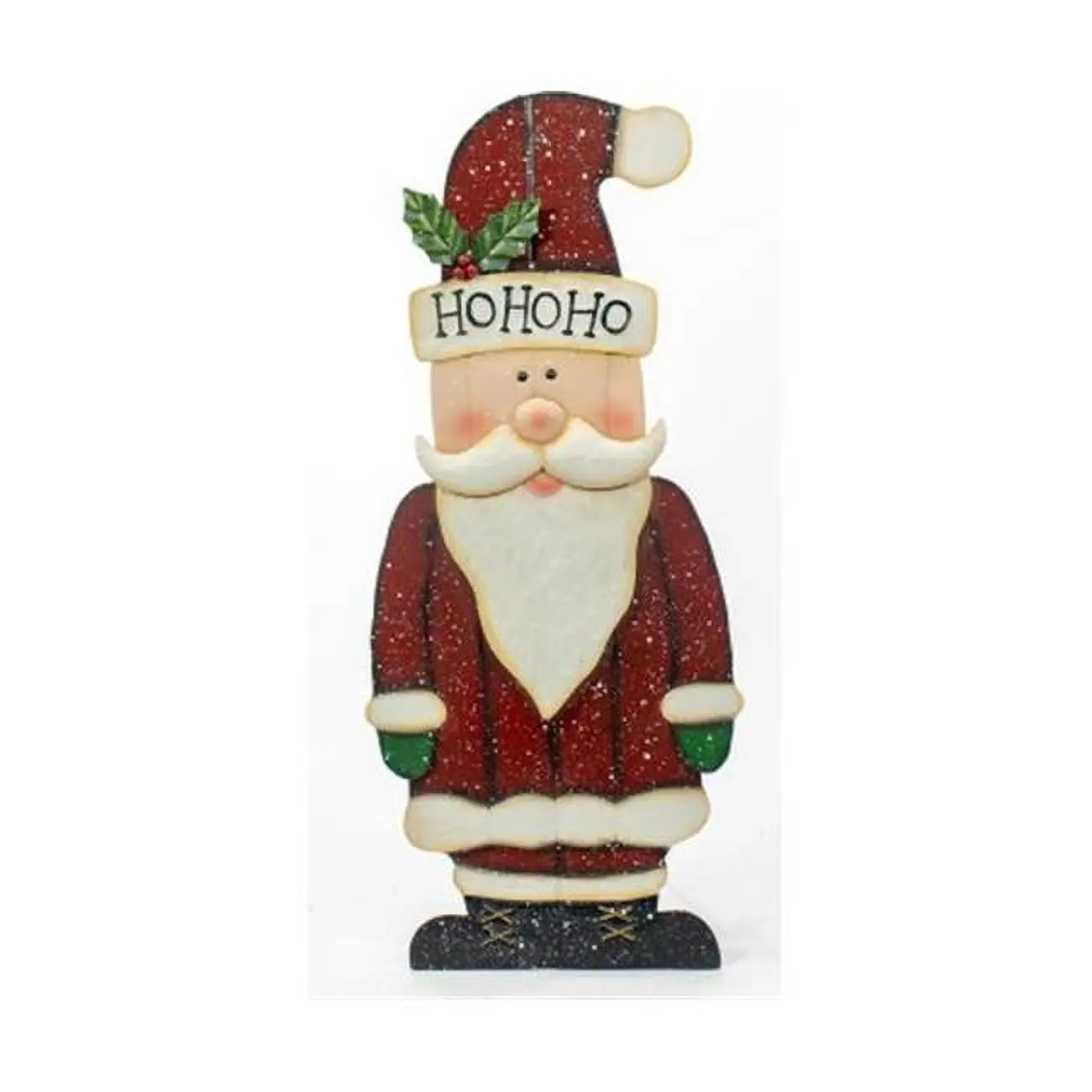 Good Tidings G48 MR181712X Metal Weather-Resistant Christmas Santa Claus Outdoor Holiday Decoration, 31.75 inches Standing Garden Yard Art Stake - Multi Color