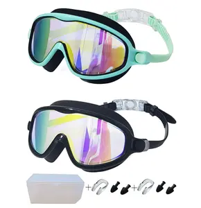 2026 Kids Swimming Goggles, Panoramic Wide-Angle Lens, Anti-Fog & UV Protection Swim Goggles for Boys & Girls Ages 3–14 goggles