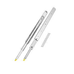 summervibes VEVOR 1 Pair Full Extension Drawer Slides 18 20 22 28 30 32 36 38 40 44 48 52 56 60 in, 500 lbs Load Capacity Locking Drawer Slides, Ball Bearing with Lock Side Mount Drawer Slide Rail