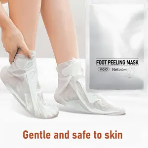 VGO 3-Pack Foot Peeling Mask for All Skin Types - Exfoliating, Hydrating & Moisturizing Treatment with Lactic Acid & Allantoin, 40ml*3 Pairs Hydrate Fragrance