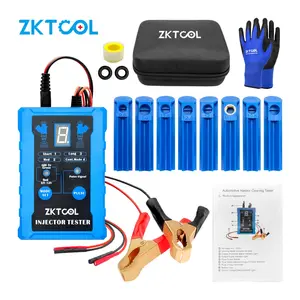 Universal Fuel Injector Test And Cleaning Tool Kit With 8 Pulse Modes, 4-wire Dual-channel (for 2 Injectors), And 8 Size Adapters.