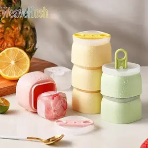 6pcs Single Square Ice Cube Tray, Silicone Easy Release, Large Block Ice Mold, Perfect for Home Use, Refreshing Drinks, Ice Pops, Ice Cream