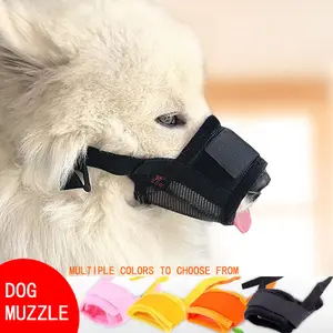 Dog Mouth Mask Dog Mouth Cover Not Hot Comfortable Breathable Puppy Mouth Cover Magic Tape Adjustment