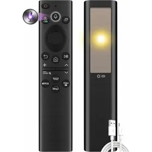 Replacement for Samsung Remote Control for Smart TV, Rechargeable Samsung Solar TV Remote 2025-2018, Universal, Fast Charging, Solarcell, Free USB C Cable, Voice, Bluetooth.2-Year Warranty-USA