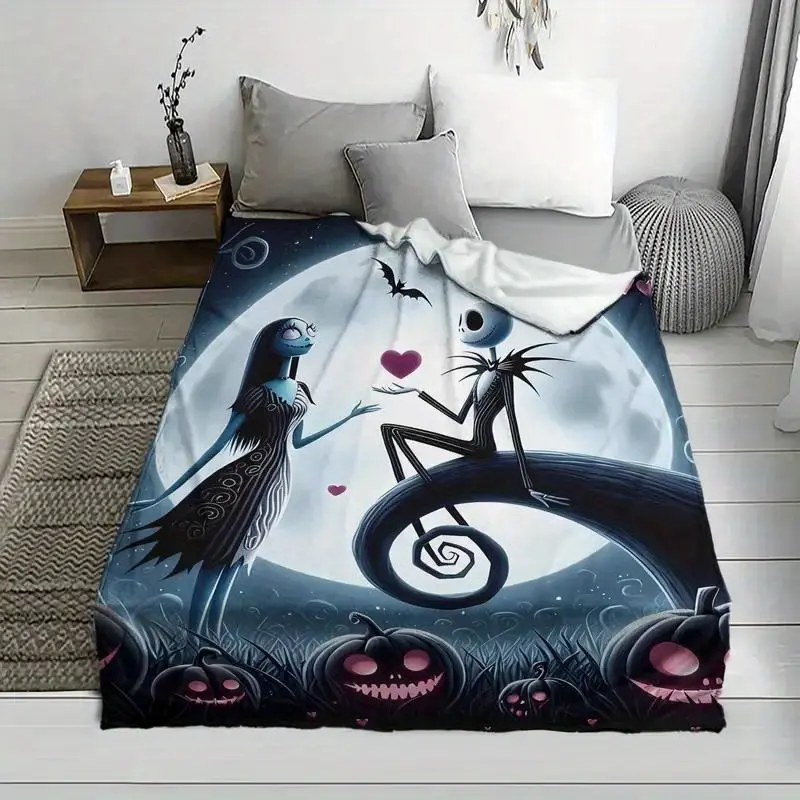 Halloween super soft flannel four seasons lightweight outdoor camping blanket, tent blanket, suitable for outdoor camping, home and travel